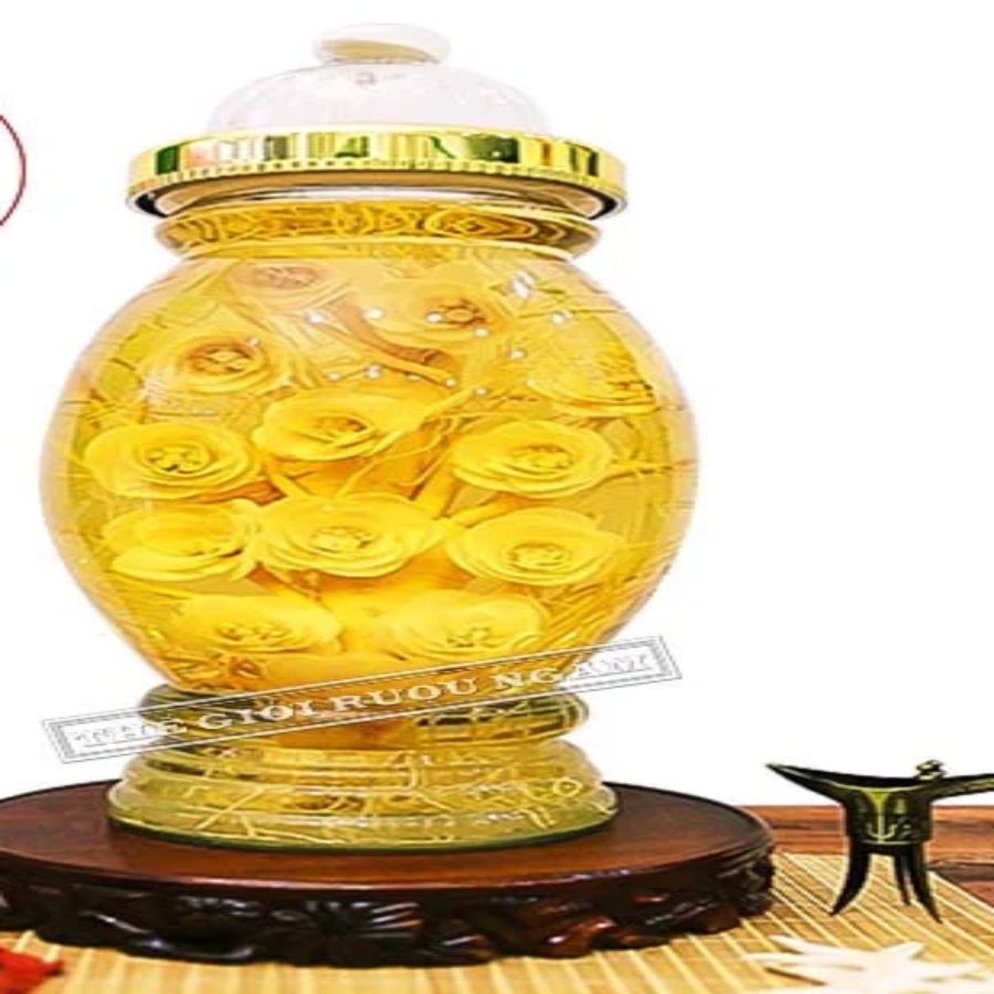 Bình Hoa Sâm Hàn Quốc 12,9 Lít Tỉa Hoa Hồng