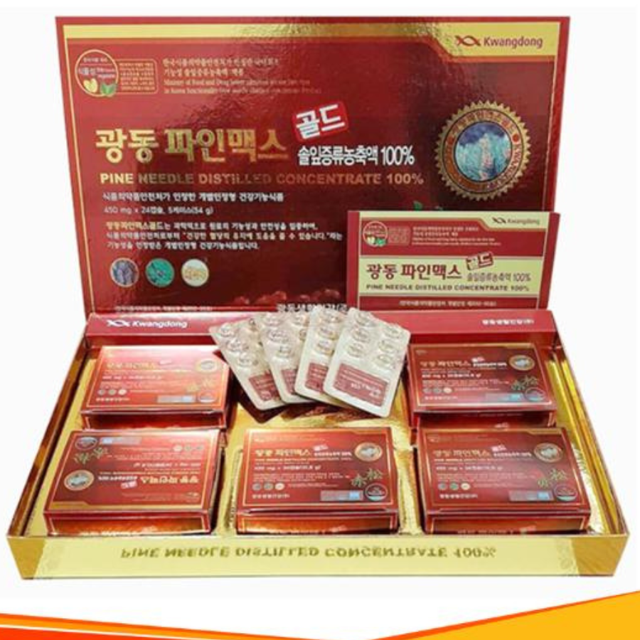 Tinh Dầu Thông Đỏ Kwangdong Hàn Quốc Hộp 120 Viên Uống